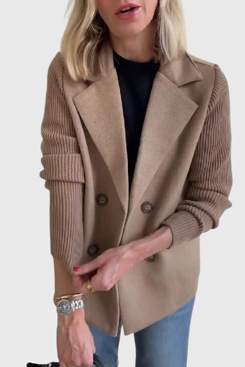 Double-breasted soft sleeve blazer for women - view 2