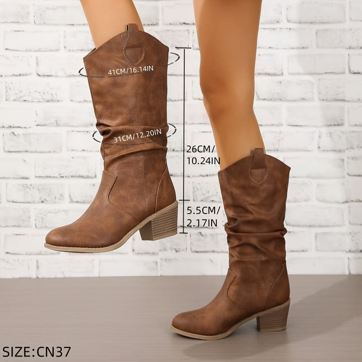 Galiene | Women's Wide Calf Western Cowboy Boots