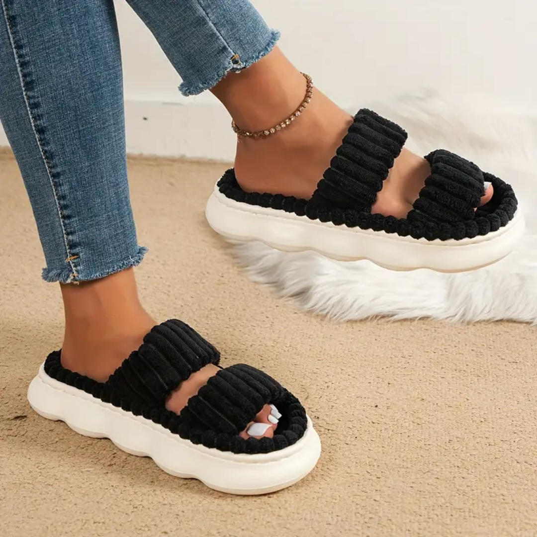 Puffy Cloud Slides for Women Cushioned Sole Non Slip