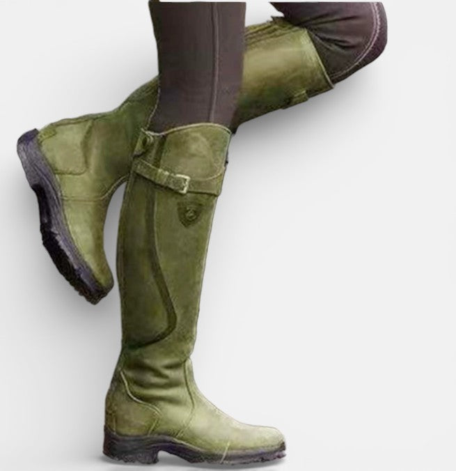 Orthopedic Tall Boots for Women in Dark Brown, Black, Blue and Green