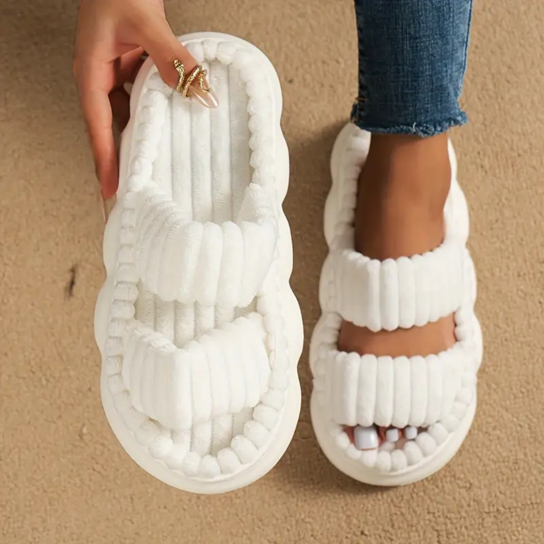 Puffy Cloud Slides for Women Cushioned Sole Non Slip