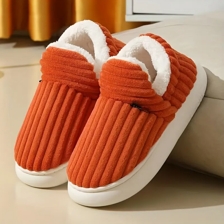 Fleece Lined Slippers for Women Memory Foam Sole Non Slip