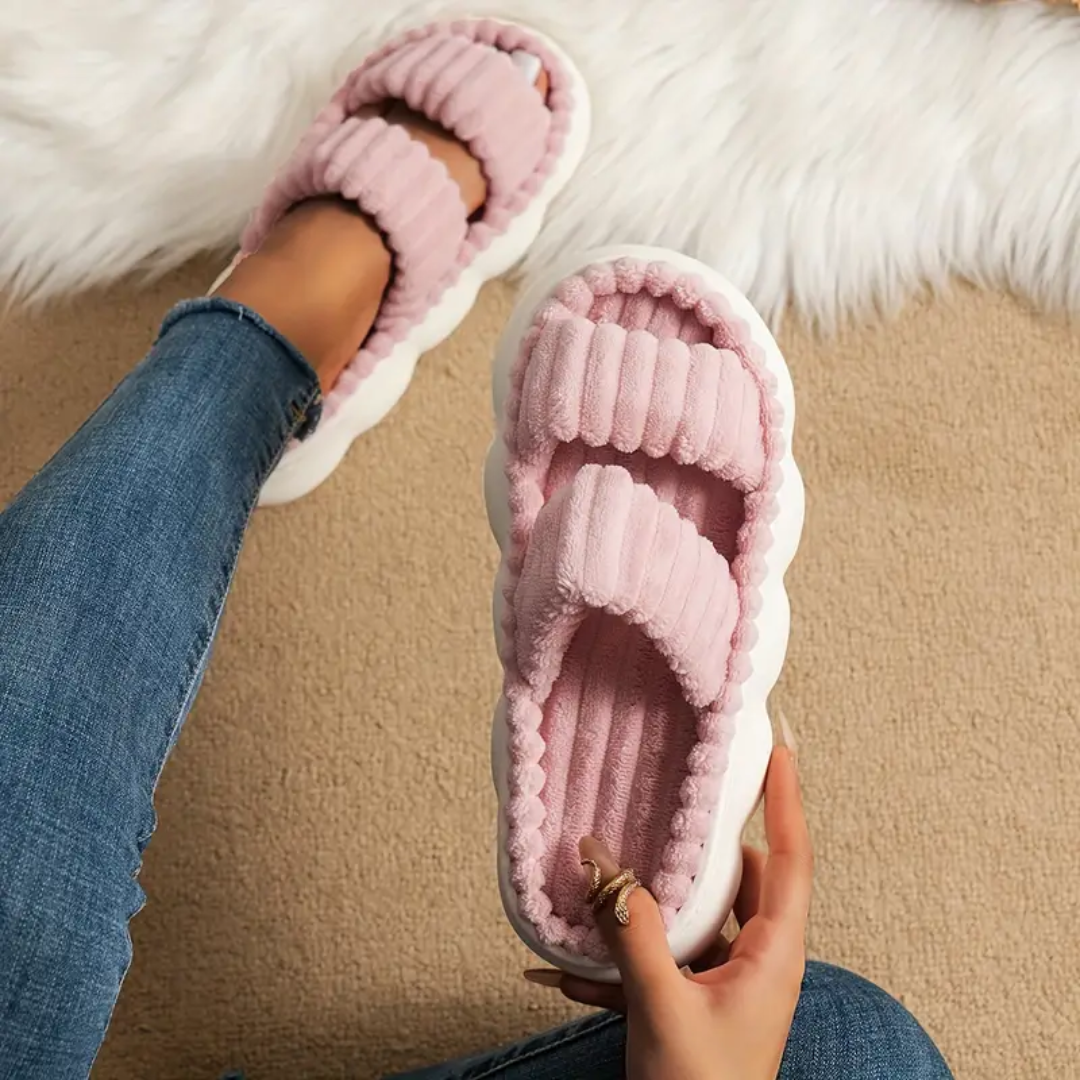 Puffy Cloud Slides for Women Cushioned Sole Non Slip