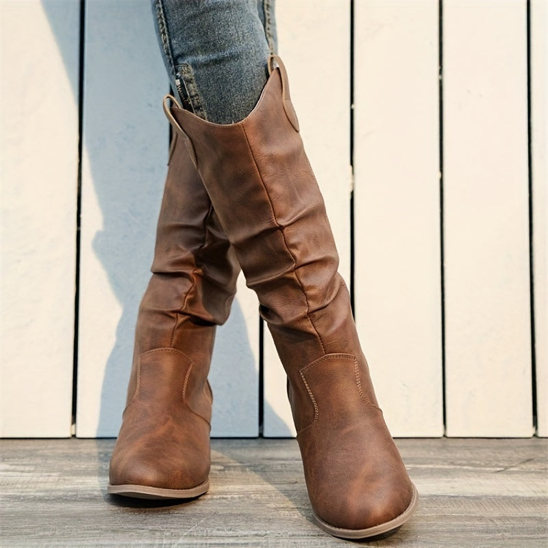 Galiene | Women's Wide Calf Western Cowboy Boots