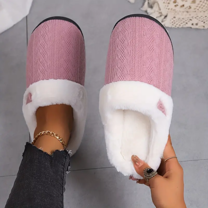 Sherpa Slippers for Women Memory Foam Insole Open Back
