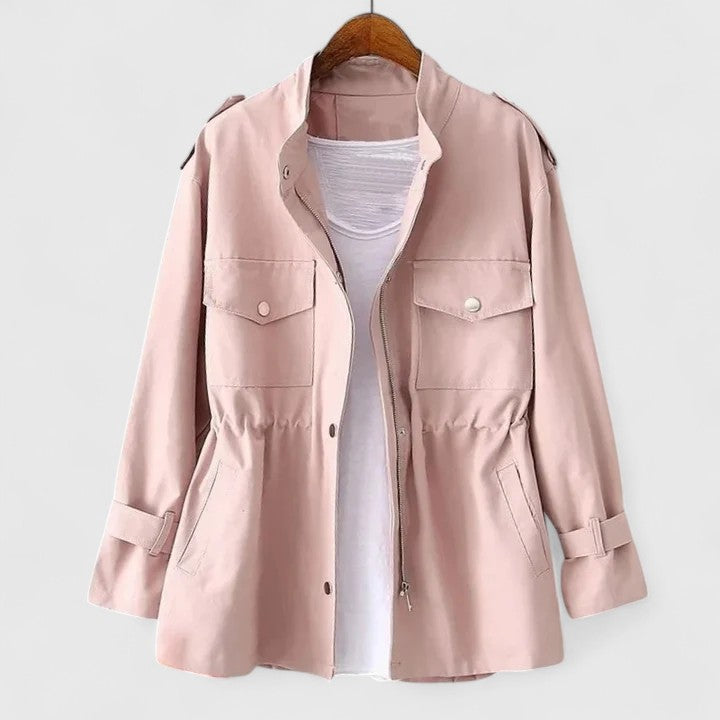 Belted double-breasted coat for women - view 1