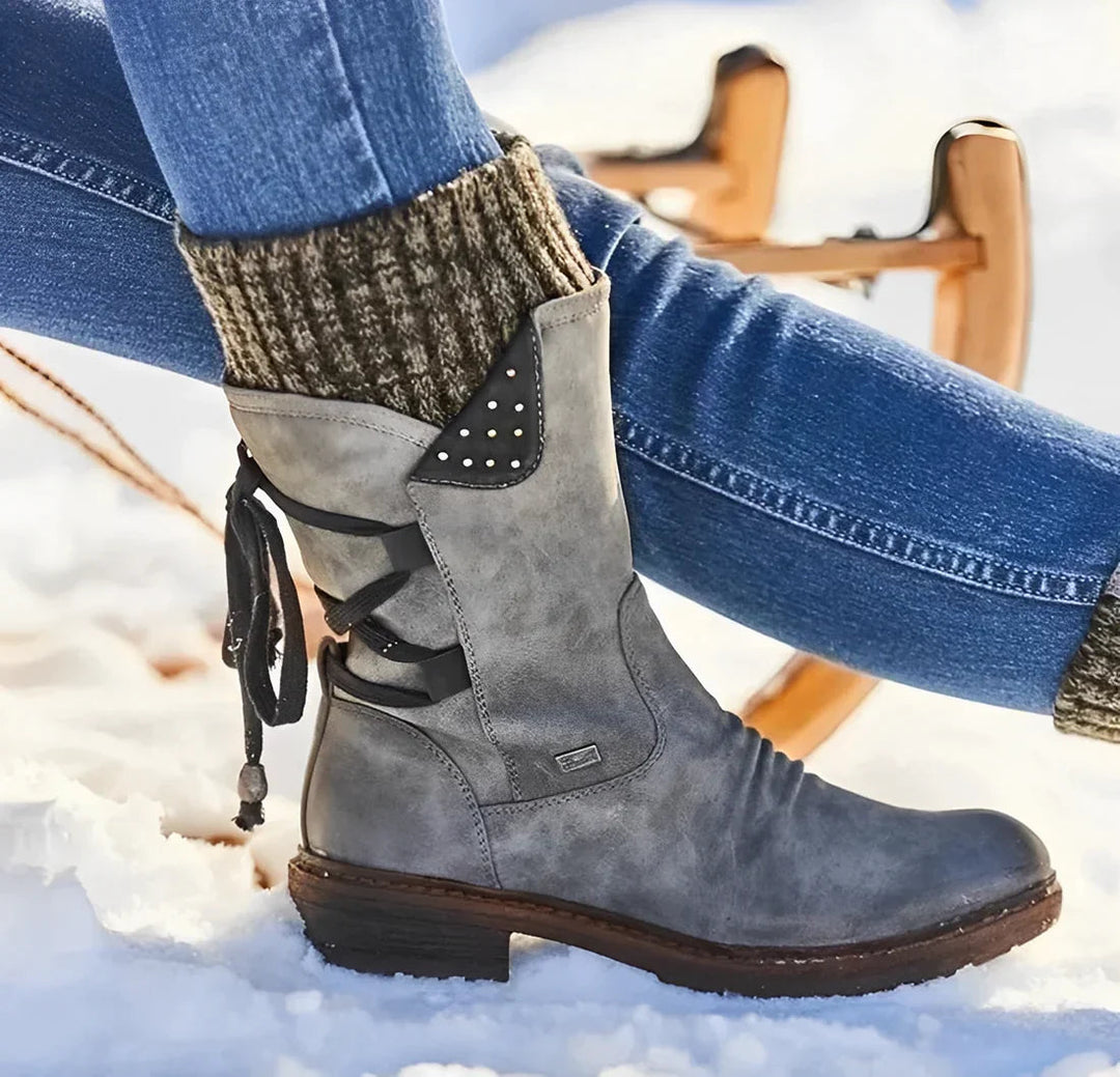 Elegant Winter Boots for Women - Grey