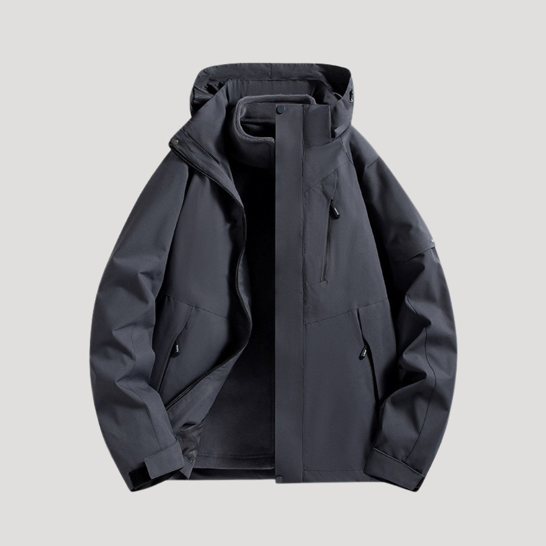 Waterproof Rain Jacket for Women - Fleece Lined Hooded Raincoat