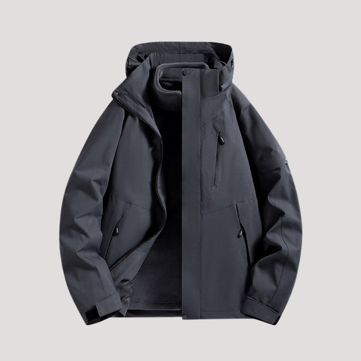 Waterproof Rain Jacket for Women - Fleece Lined Hooded Raincoat