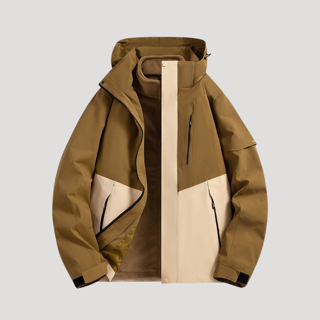 Waterproof Rain Jacket for Women - Fleece Lined Hooded Raincoat