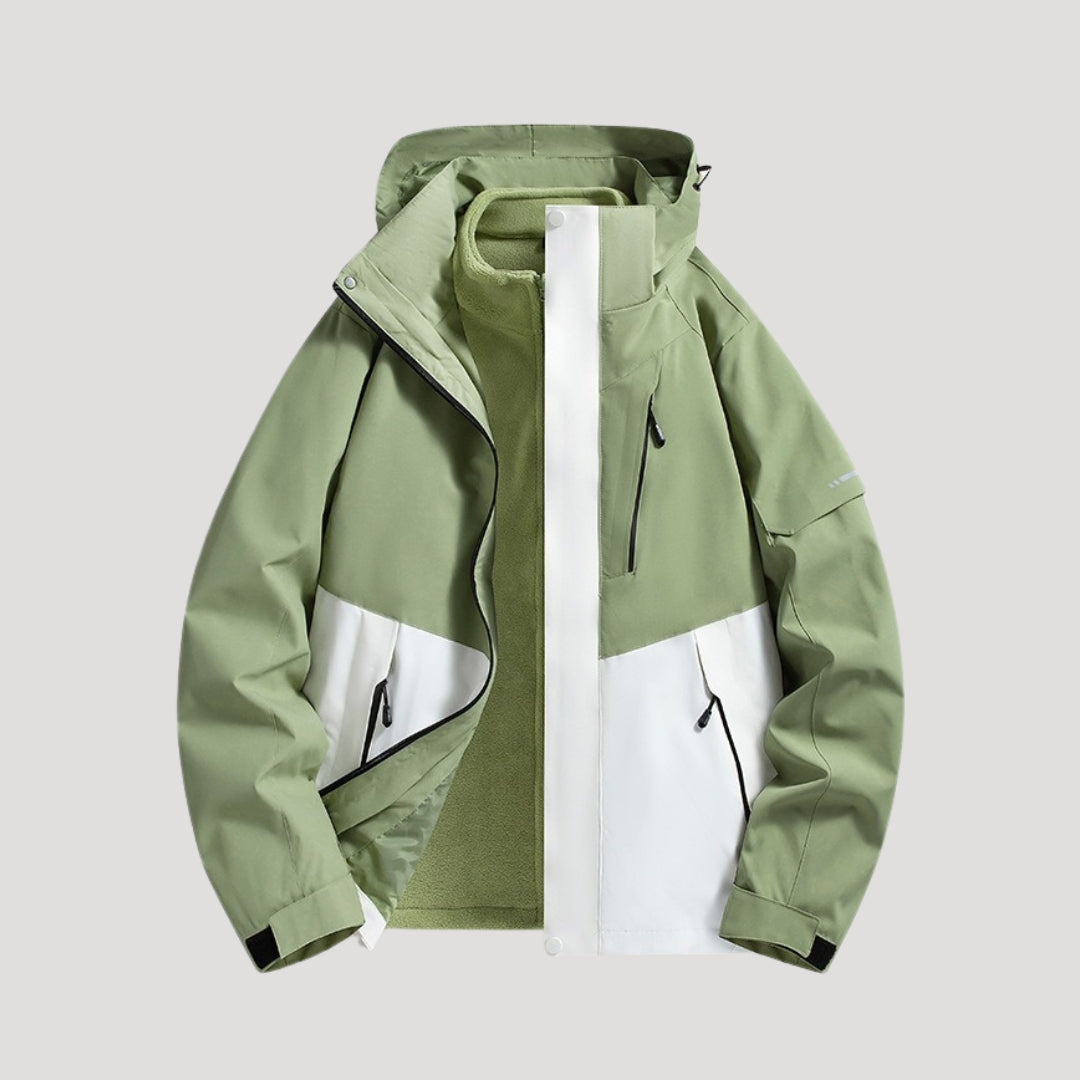 Waterproof Rain Jacket for Women - Fleece Lined Hooded Raincoat
