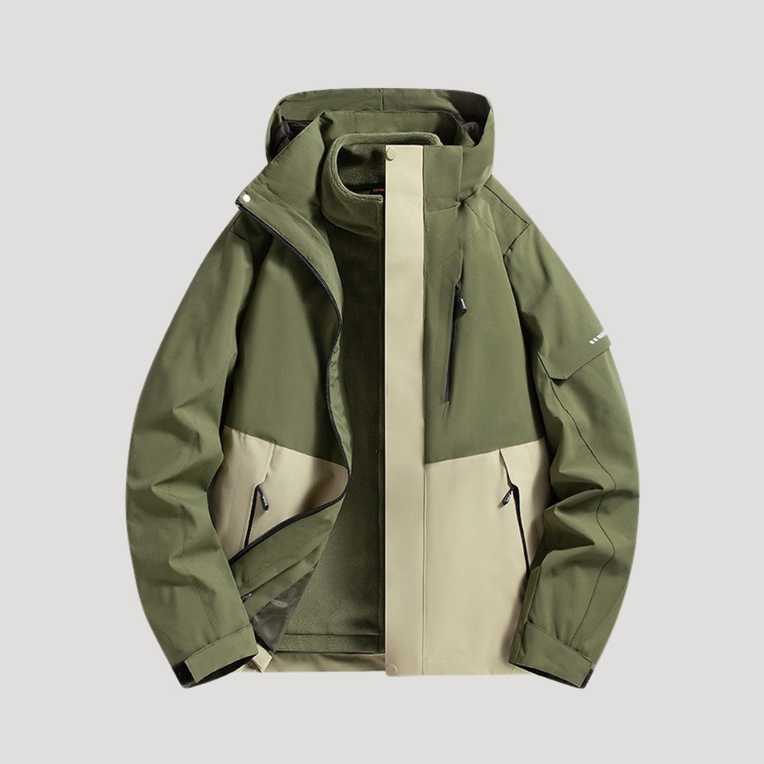 Waterproof Rain Jacket for Women - Fleece Lined Hooded Raincoat