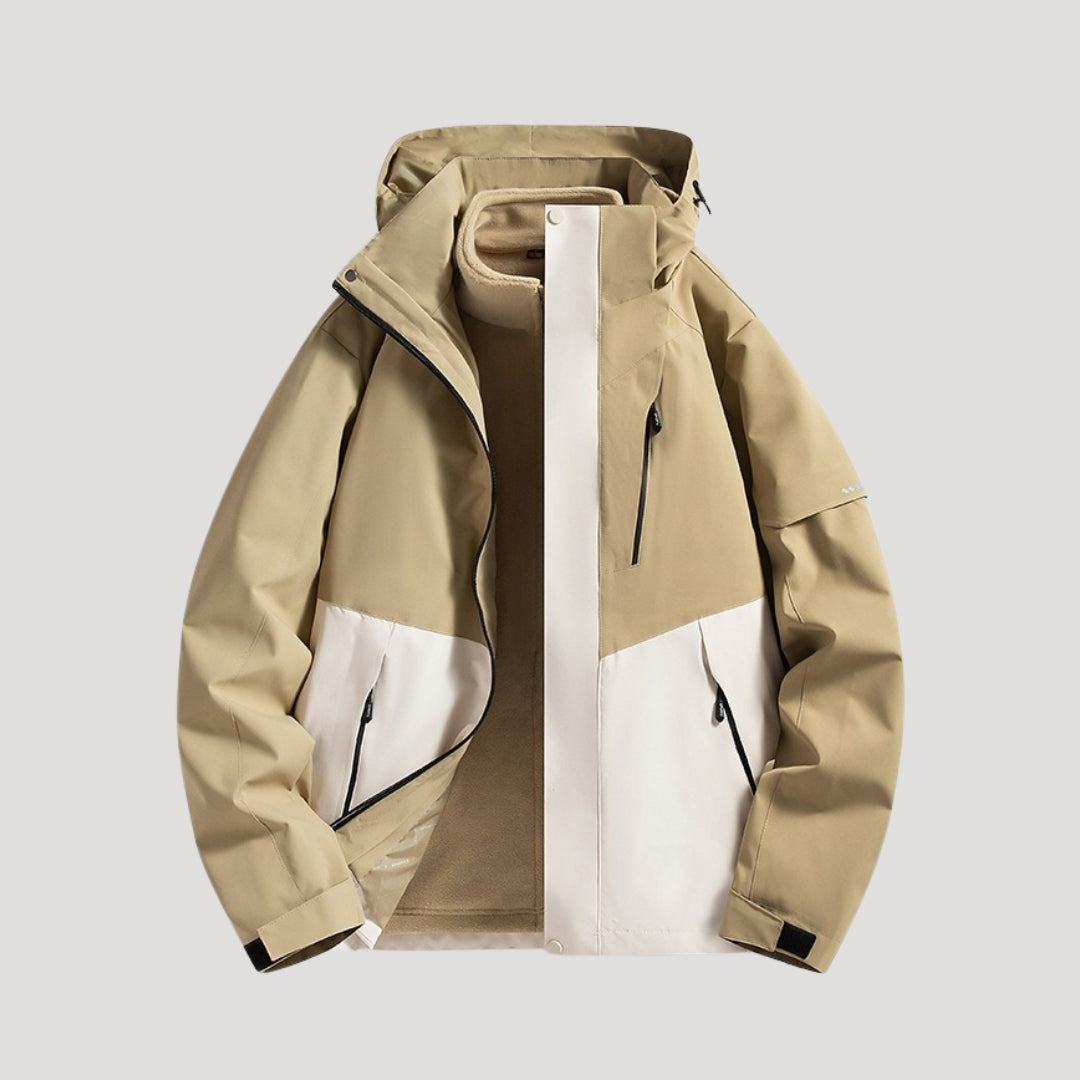 Waterproof Rain Jacket for Women - Fleece Lined Hooded Raincoat