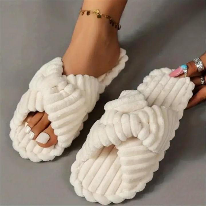 Cross Knit Slippers for Women Non Slip Breathable
