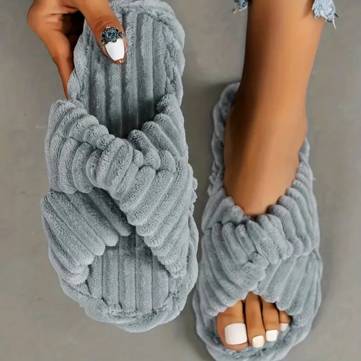 Cross Knit Slippers for Women Non Slip Breathable