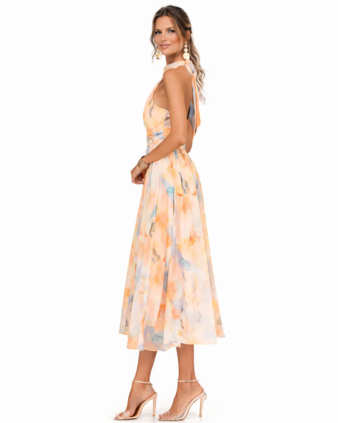 Sandy – Sunset Bloom Midi Dress