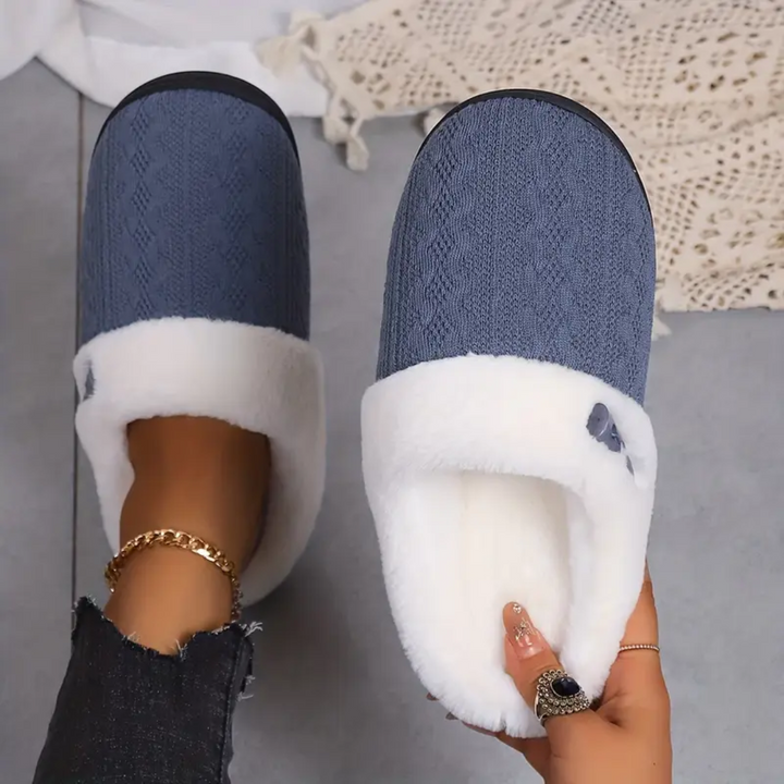 Sherpa Slippers for Women Memory Foam Insole Open Back
