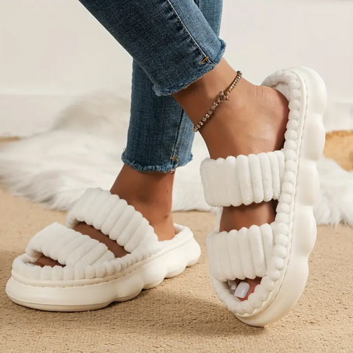 Puffy Cloud Slides for Women Cushioned Sole Non Slip