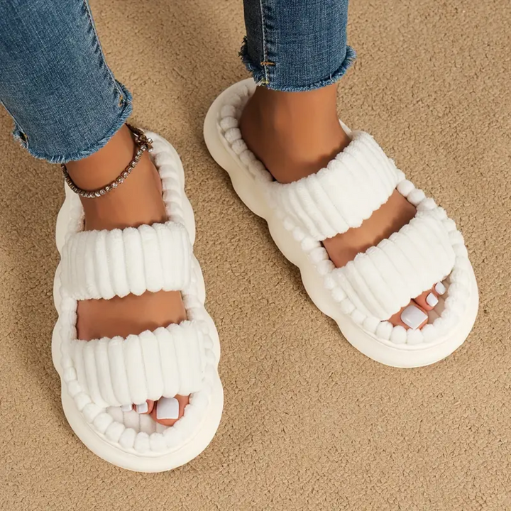 Puffy Cloud Slides for Women Cushioned Sole Non Slip