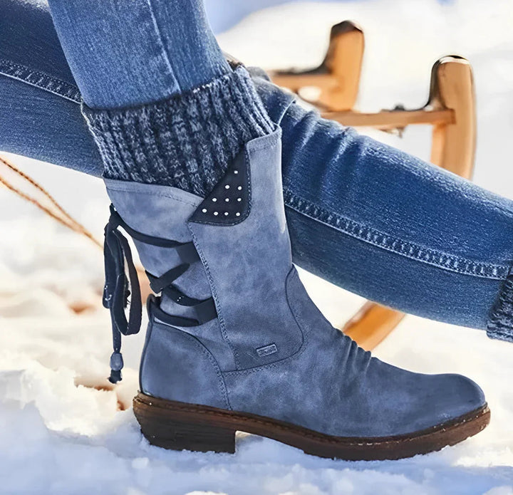 Elegant Winter Boots for Women - Blue