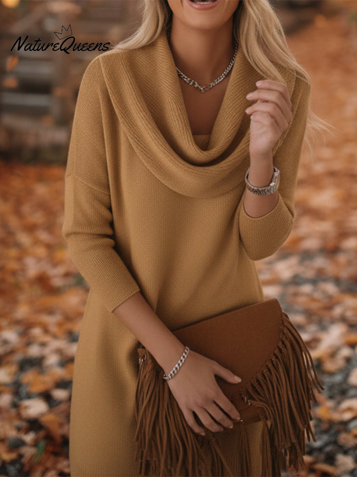 Soft knit sweater dress for women