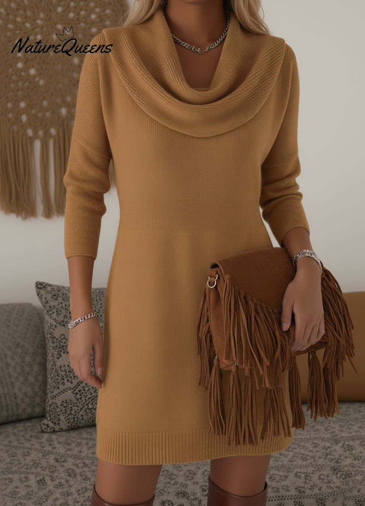 Soft knit sweater dress for women