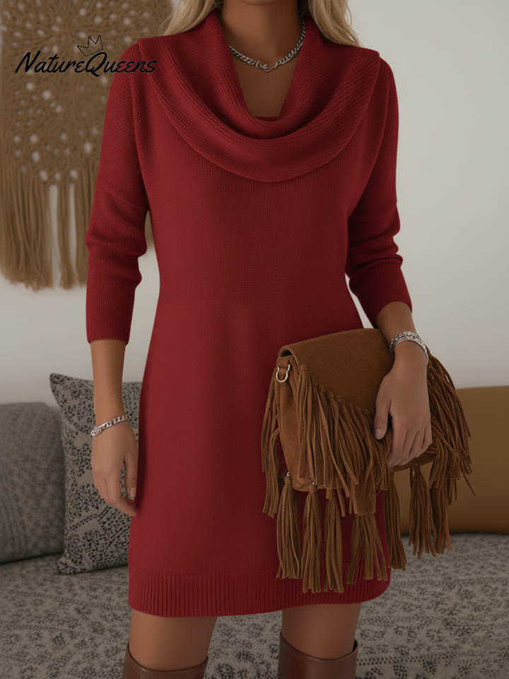 Soft knit sweater dress for women