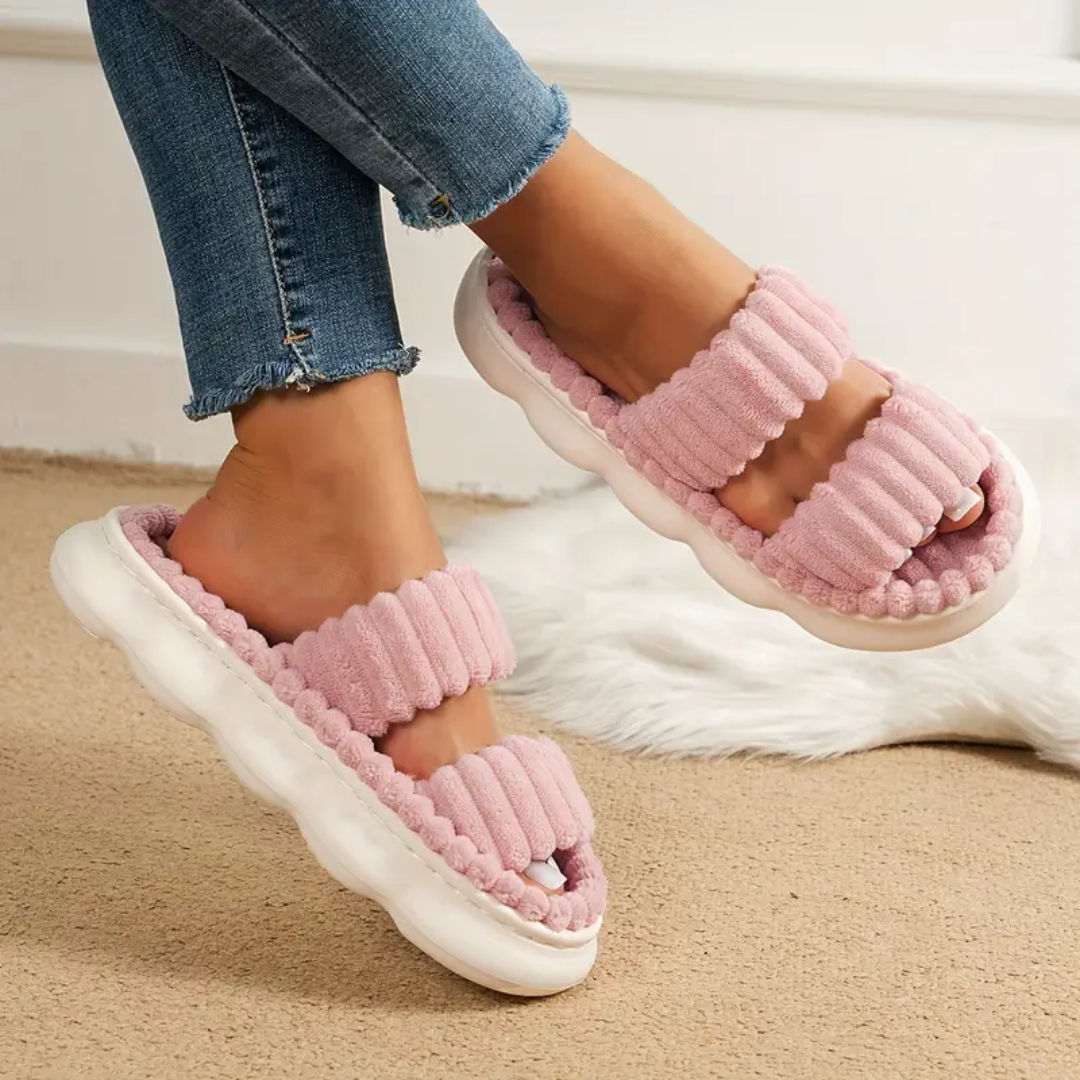 Puffy Cloud Slides for Women Cushioned Sole Non Slip