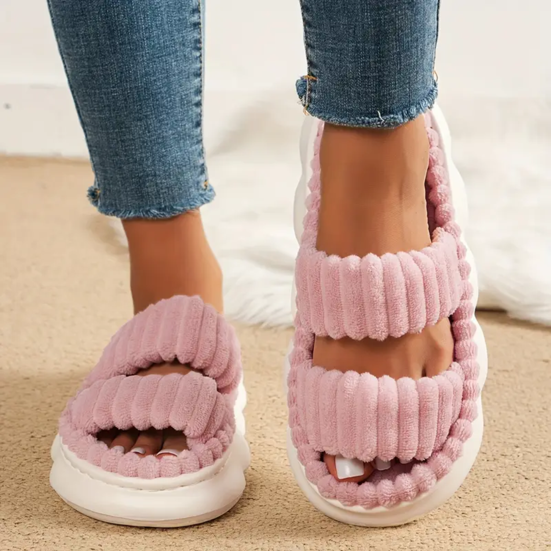 Puffy Cloud Slides for Women Cushioned Sole Non Slip