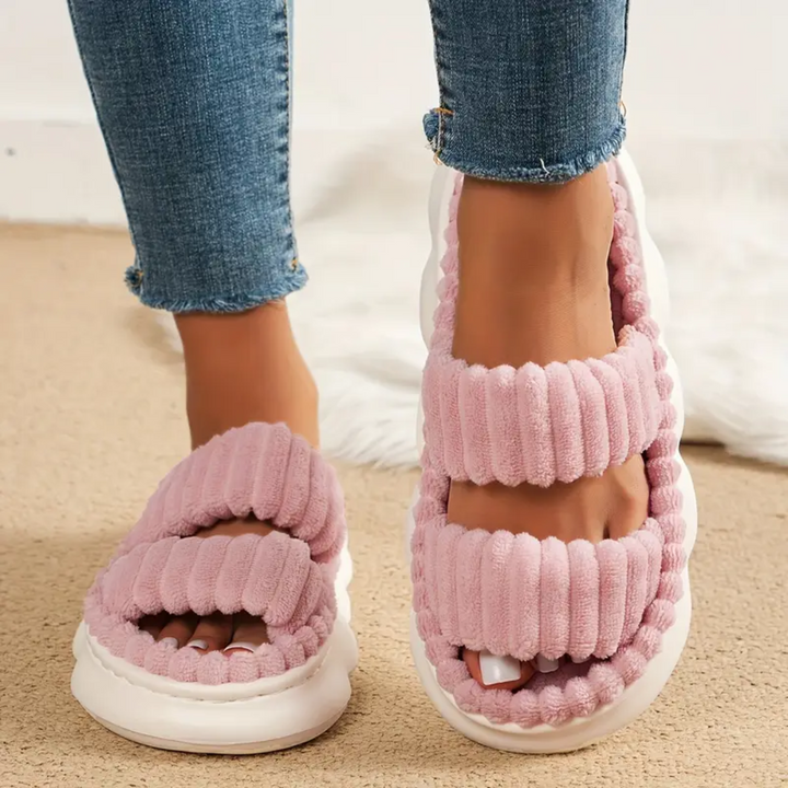 Puffy Cloud Slides for Women Cushioned Sole Non Slip
