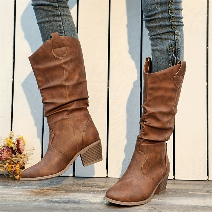 Galiene | Women's Wide Calf Western Cowboy Boots