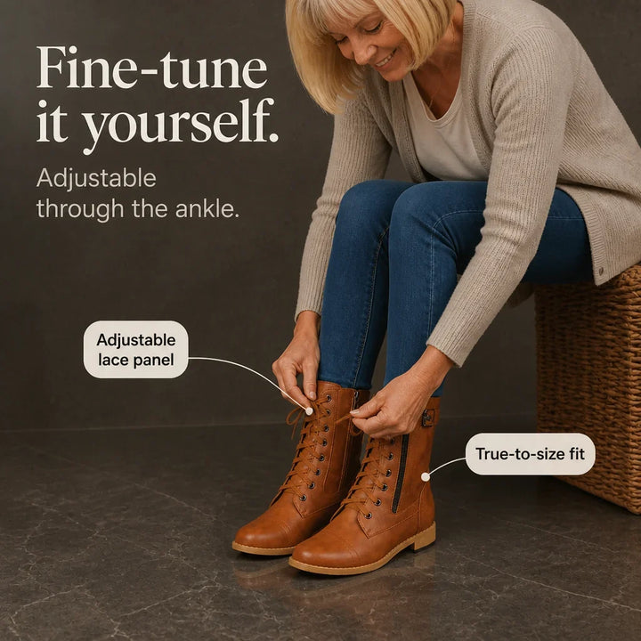 Women's side-zip faux leather ankle boots - view 5