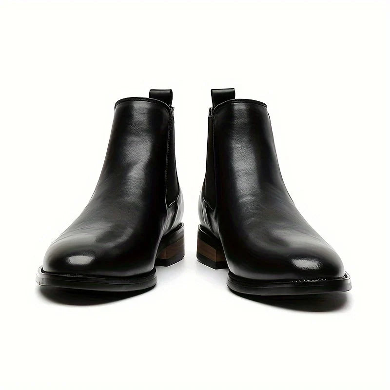 Unisex pointed-toe leather Chelsea boots - view 7