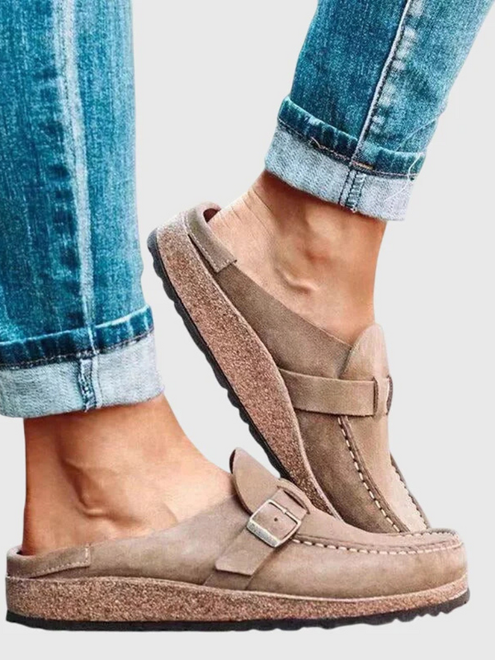The All-Day Suede Buckle Mule