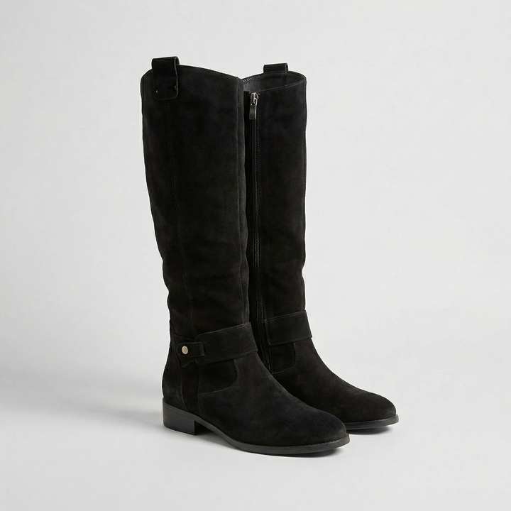 Women's faux suede knee-high slouch boots - view 5