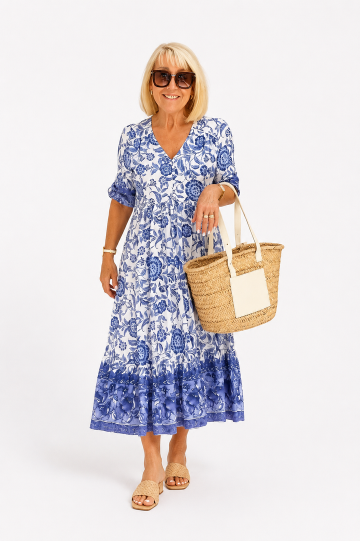 Colette™ – Vintage Bloom Maxi Dress