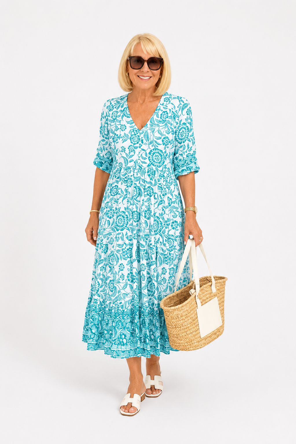 Colette™ – Vintage Bloom Maxi Dress