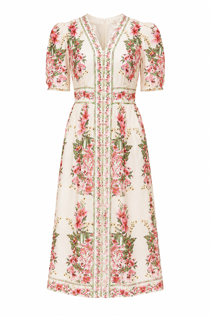 Bella™ – Floral Elegance Midi Dress