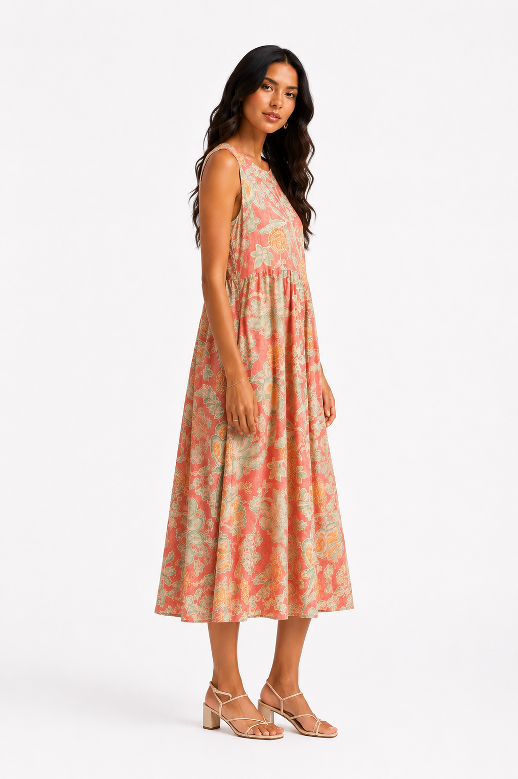 Chantal™ – Floral Sleeveless Midi Dress