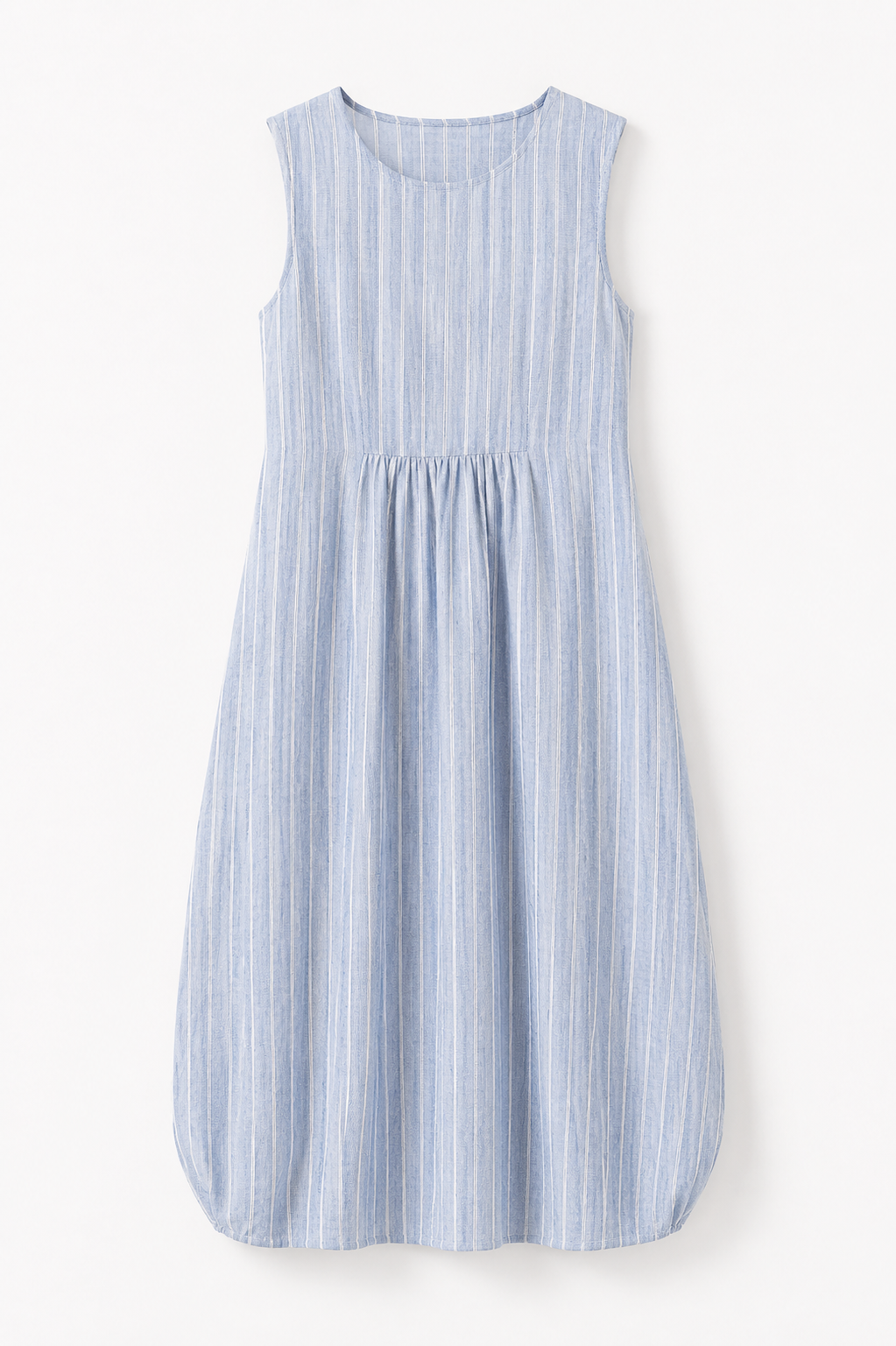 Luna™ – Elegant Sleeveless Striped Midi Dress