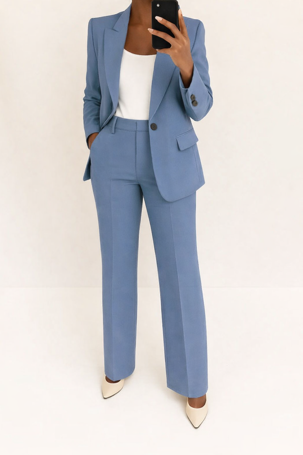 Blazer and wide leg pant set for women - view 1