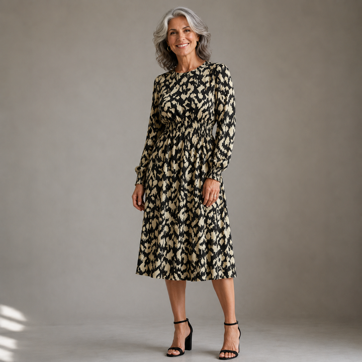 Monroe | Chic Long Sleeve A-Line Dress