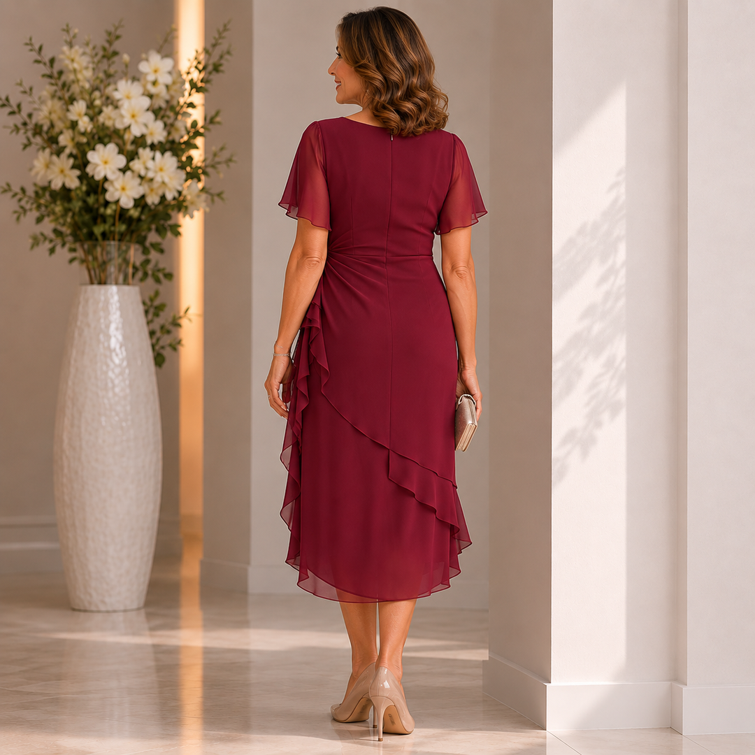 Rosalind™ | Ruched Elegant Midi Dress