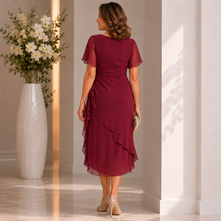 Rosalind™ | Ruched Elegant Midi Dress