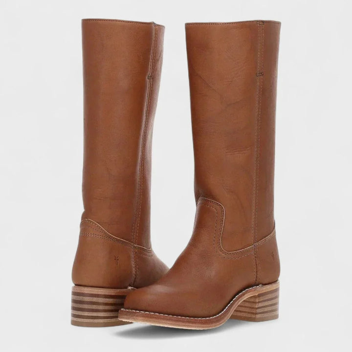 Women's leather knee-high riding boots - view 5