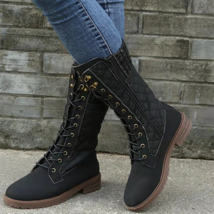 Elegant Suede Winter Boots for Women - Black