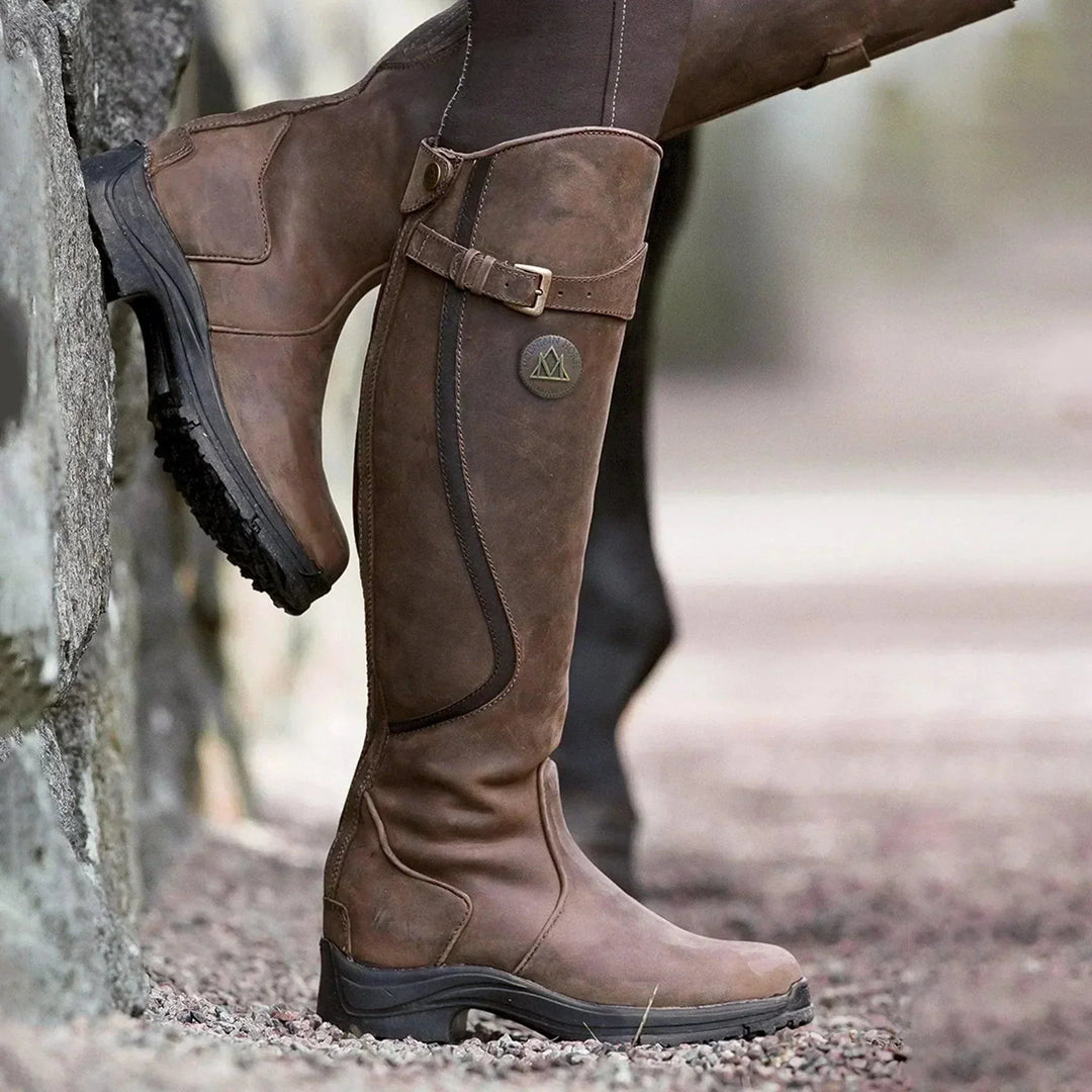 Elegant Riding Boots for Women - Dark Brown