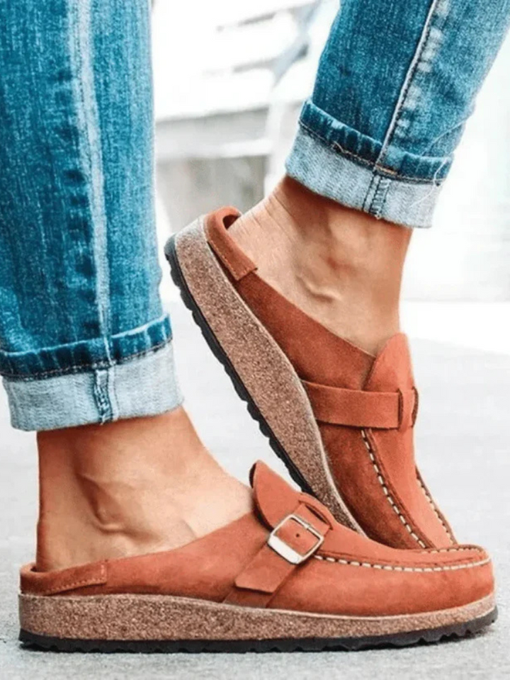 The All-Day Suede Buckle Mule