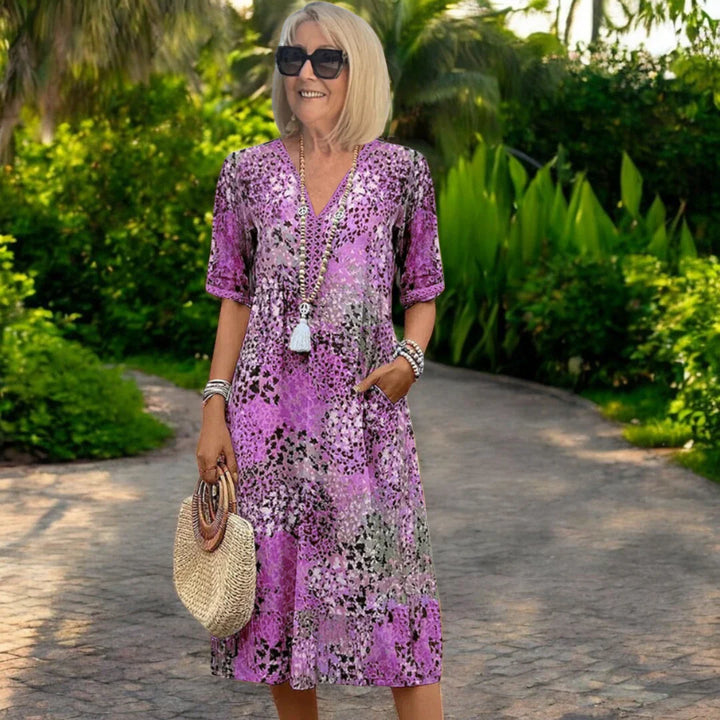 Mirelle – Comfortable Printed Midi Dress
