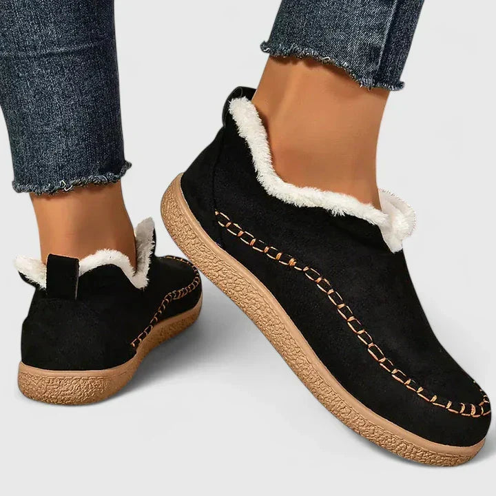 Comfort Boots for Women Slip On Padded Lining Flexible Sole
